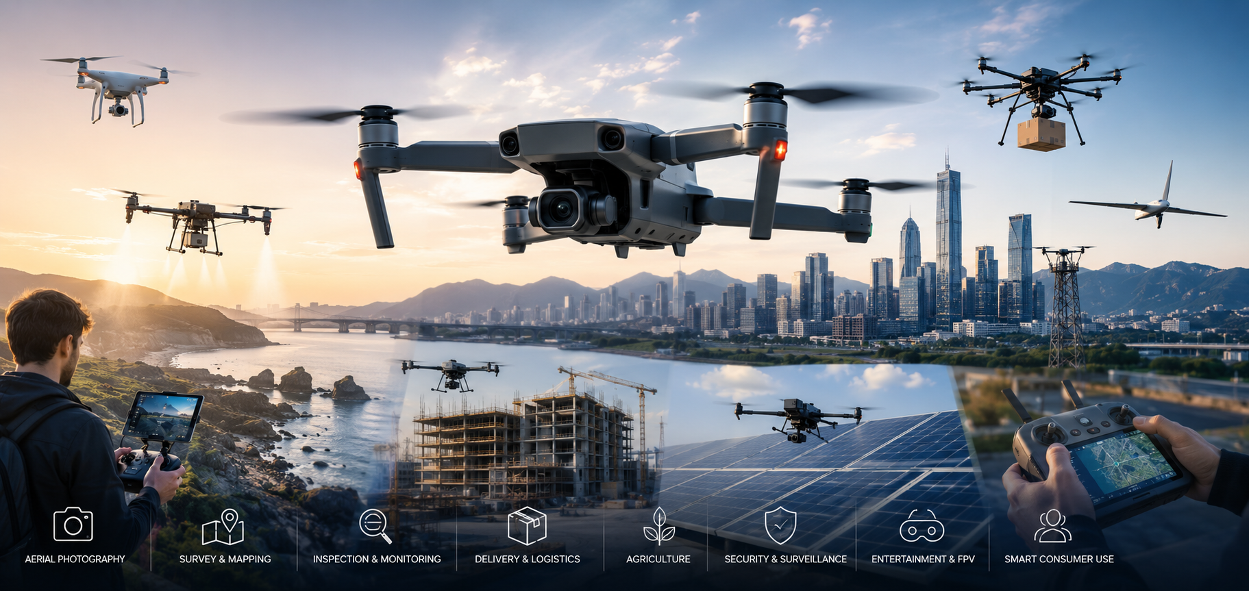 Commercial and consumer drone applications
